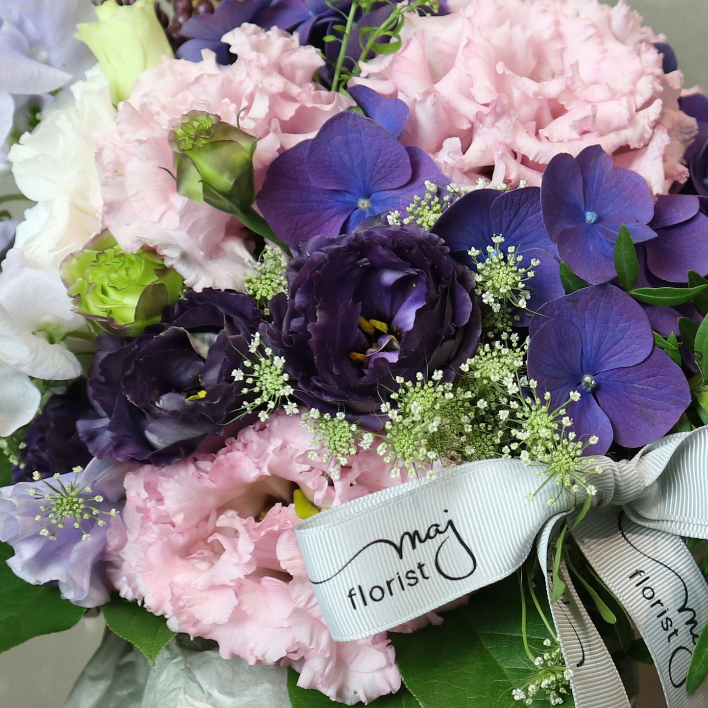 Mixed flowers in a box